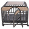 37in Heavy Duty Dog Crate, Furniture Style Dog Crate with Removable Trays and Wheels for High Anxiety Dogs - Supfirm