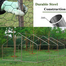 Large Metal Chicken Coop, Walk-in Chicken Run,Galvanized Wire Poultry Chicken Hen Pen Cage, Rabbits Duck Cages with Waterproof and Anti-Ultraviolet Cover for Outside(10' L x 20' W x 6.56' H) - Supfirm