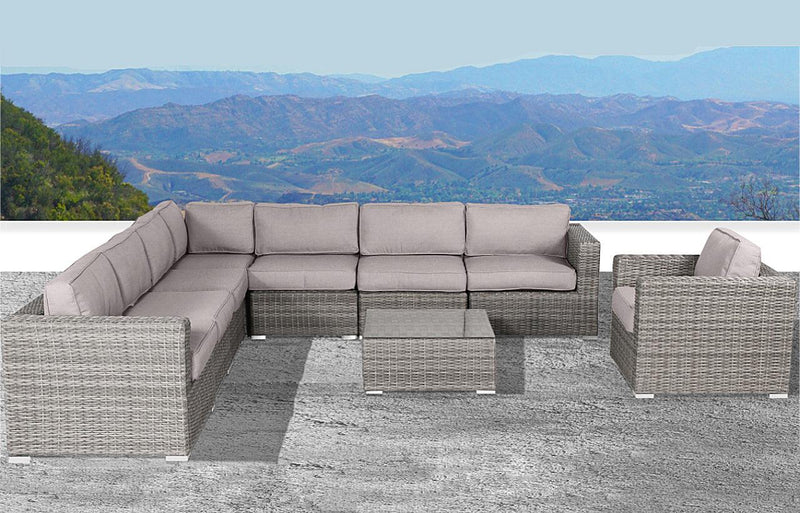 Living Source International Wicker Fully Assembled 7 - Person Seating Group with Cushions - Supfirm