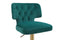 Modern Barstools Bar Height, Swivel Velvet Bar Stool Counter Height Bar Chairs Seat Adjustable Tufted Stool with Back& Footrest for Home Bar Kitchen Island Chair (Emerald, Set of 2) - Supfirm