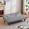 Modern sofa bed in iced velour, multi-position adjustable sofa bed, plastic feet - Supfirm