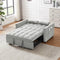 Modern Velvet Loveseat Futon Sofa Couch w/Pullout Bed,Small Love Seat Lounge Sofa w/Reclining Backrest,Toss Pillows, Pockets,Furniture for Living Room,3 in 1 Convertible Sleeper Sofa Bed, Gray - Supfirm