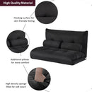 Orisfur. Lazy Sofa Adjustable Folding Futon Sofa Video Gaming Sofa with Two Pillows - Supfirm