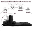 Orisfur. Lazy Sofa Adjustable Folding Futon Sofa Video Gaming Sofa with Two Pillows - Supfirm