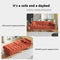 Orisfur. Linen Upholstered Modern Convertible Folding Futon Sofa Bed for Compact Living Space, Apartment, Dorm - Supfirm