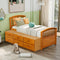 ORISFUR. Twin Size Platform Storage Bed Solid Wood Bed with 6 Drawers - Supfirm