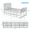 ORISFUR. Twin Size Platform Storage Bed Solid Wood Bed with 6 Drawers - Supfirm