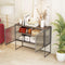 Retro Style Fluted Glass Sideboard Storage Cabinet Simple Modern Console Table Detachable Wide Shelves Enclosed Dust-Free Storage Bottom Space for Living Room Bathroom Dining Room,Gray - Supfirm