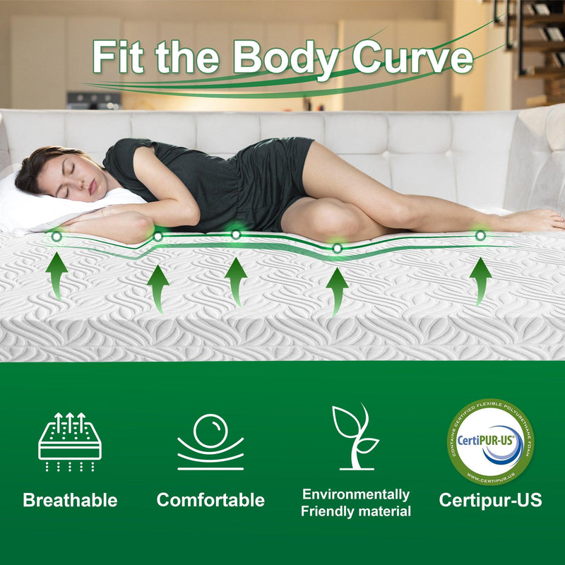 10 Inch Memory Foam Mattress,Full Foam Mattress with CertiPUR-US Certified - Supfirm