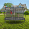 12FT Trampoline with backboard , Outdoor Pumpkin Trampoline for Kids and Adults with Enclosure Net and Ladder - Supfirm