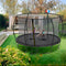 12FT Trampoline with backboard , Outdoor Pumpkin Trampoline for Kids and Adults with Enclosure Net and Ladder - Supfirm