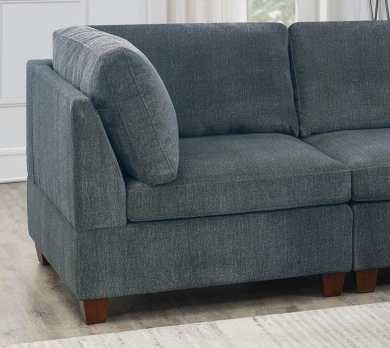 Supfirm 1pc Corner wedge Grey Chenille Fabric Modular Corner wedge Sofa Living Room Furniture - Supfirm