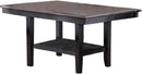 1pc Dining Table Dark Coffee Finish Kitchen Breakfast Dining Room Furniture Table w Storage Shelve Rubber wood - Supfirm