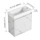 Supfirm 20'' Floating Wall-Mounted Bathroom Vanity with Resin Sink & Soft-Close Cabinet Door - Supfirm