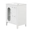 Supfirm 24" Bathroom Vanity with Sink, Bathroom Vanity Cabinet with Two Drawers and Door, Adjustable Shelf, Solid Wood and MDF, White - Supfirm