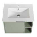 Supfirm 24'' Floating Wall-Mounted Bathroom Vanity with Ceramics Sink & Soft-Close Cabinet Door - Supfirm