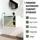 Supfirm 24'' Floating Wall-Mounted Bathroom Vanity with Ceramics Sink & Soft-Close Cabinet Door - Supfirm