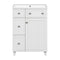 Supfirm 24-Inch Bathroom Vanity Cabinet with Resin Integrated Sink, 2 Drawers, 1 Door – Easy to Clean, Ample Storage Space - Supfirm