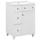 Supfirm 24-Inch Bathroom Vanity Cabinet with Resin Integrated Sink, 2 Drawers, 1 Door – Easy to Clean, Ample Storage Space - Supfirm