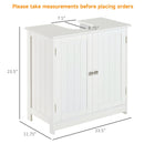 Supfirm 24” Pedestal Sink Bathroom Vanity Cabinet - White - Supfirm