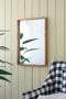 24"x36" Rectangle Wood Mirror, Farmhouse Wall Decor for Living Room Bedroom Entryway - Supfirm