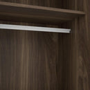 3-Door Shutter Wardrobe with shelves, Walnut - Supfirm