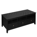 3 drawer TV stand,mid-Century Modern Style,Entertainment Center with Storage, Media Console for Living Room - Supfirm