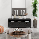 3 drawer TV stand,mid-Century Modern Style,Entertainment Center with Storage, Media Console for Living Room - Supfirm