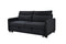 3 in 1 Convertible Sleeper Sofa Bed, Modern Fabric Loveseat Futon Sofa Couch w/Pullout Bed, Small Love Seat Lounge Sofa w/Reclining Backrest, Furniture for Living Room, Black - Supfirm