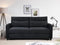 3 in 1 Convertible Sleeper Sofa Bed, Modern Fabric Loveseat Futon Sofa Couch w/Pullout Bed, Small Love Seat Lounge Sofa w/Reclining Backrest, Furniture for Living Room, Black - Supfirm