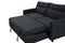 3 in 1 Convertible Sleeper Sofa Bed, Modern Fabric Loveseat Futon Sofa Couch w/Pullout Bed, Small Love Seat Lounge Sofa w/Reclining Backrest, Furniture for Living Room, Black - Supfirm