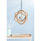 3- Light Farmhouse Chandelier, Rope Chandelier Globe Hanging Light Fixture with with Adjustable Chain for Kitchen Dining Room Foyer Entryway, Bulb Not Included - Supfirm