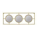 Supfirm 3 Mirror Piece Wall Mirror in Gold Rectangular Frame, Home Wall Decor for Bedroom Living Room, 43"x16" - Supfirm