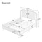 3 Pieces Bedroom Set Modern Linen Curved Upholstered Beige Platform Queen Bed with Two Black Cherry Nightstands, Common - Supfirm