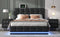 3-Pieces Bedroom Sets,Queen Size Upholstered Bed with LED Lights,Hydraulic Storage System and USB Charging Station, Two Nightstands with Crystal Decoration,Black - Supfirm