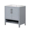 Supfirm 30" Bathroom Vanity with Sink, Multi-functional Bathroom Cabinet with Doors and Drawers, Solid Frame and MDF Board, Grey - Supfirm