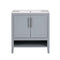 Supfirm 30" Bathroom Vanity with Sink, Multi-functional Bathroom Cabinet with Doors and Drawers, Solid Frame and MDF Board, Grey - Supfirm