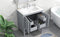 Supfirm 30" Bathroom Vanity with Sink, Multi-functional Bathroom Cabinet with Doors and Drawers, Solid Frame and MDF Board, Grey - Supfirm