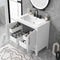 Supfirm 30" Bathroom Vanity with Sink, Multi-functional Bathroom Cabinet with Doors and Drawers, Solid Frame and MDF Board, White - Supfirm