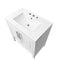 Supfirm 30" Bathroom Vanity with Sink, Multi-functional Bathroom Cabinet with Doors and Drawers, Solid Frame and MDF Board, White - Supfirm