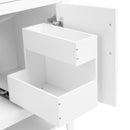 Supfirm 30" Bathroom Vanity with Sink, Multi-functional Bathroom Cabinet with Doors and Drawers, Solid Frame and MDF Board, White - Supfirm