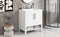 Supfirm 30" Bathroom Vanity with Sink, Multi-functional Bathroom Cabinet with Doors and Drawers, Solid Frame and MDF Board, White - Supfirm