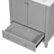 Supfirm 30" Bathroom Vanity without Sink, Base Only, Multi-functional Bathroom Cabinet with Doors and Drawer, Solid Frame and MDF Board, Grey - Supfirm