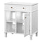 Supfirm 30" Bathroom Vanity without Sink, Bathroom Cabinet Base Only, Solid Wood and MDF Boards, White - Supfirm