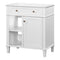 Supfirm 30" Bathroom Vanity without Sink, Bathroom Cabinet Base Only, Solid Wood and MDF Boards, White - Supfirm