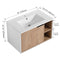 Supfirm 30'' Floating Wall-Mounted Bathroom Vanity with Ceramics Sink & Soft-Close Cabinet Door - Supfirm