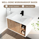 Supfirm 30'' Floating Wall-Mounted Bathroom Vanity with Ceramics Sink & Soft-Close Cabinet Door - Supfirm