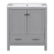 Supfirm 30" Grey Bathroom Vanity with Single Sink, Combo Cabinet Undermount Sink, Bathroom Storage Cabinet with 2 Doors and a Drawer, Soft Closing, Multifunctional Storage, Solid Wood Frame - Supfirm