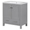 Supfirm 30" Grey Bathroom Vanity with Single Sink, Combo Cabinet Undermount Sink, Bathroom Storage Cabinet with 2 Doors and a Drawer, Soft Closing, Multifunctional Storage, Solid Wood Frame - Supfirm