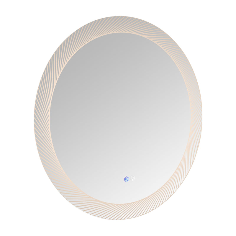 Supfirm 30 Inch LED Mirror, Wall-Mounted Vanity Mirrors, Bathroom Anti-Fog Mirror, Dimmable Bathroom Mirror - Supfirm